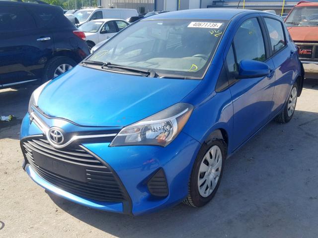 VNKKTUD31FA035555 - 2015 TOYOTA YARIS BLUE photo 2