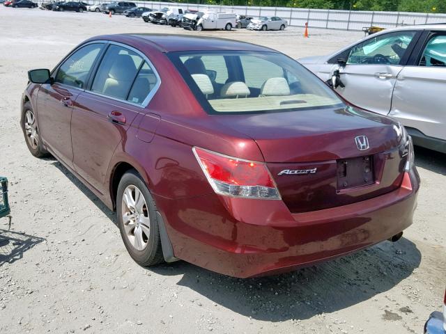 1HGCP26429A102083 - 2009 HONDA ACCORD LXP MAROON photo 3