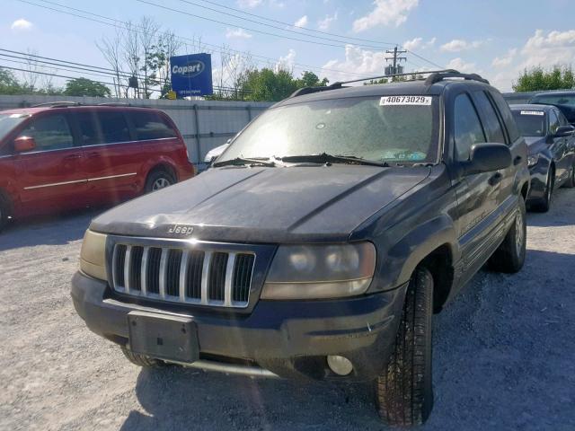 1J4GW48N74C273746 - 2004 JEEP GRAND CHER BLACK photo 2