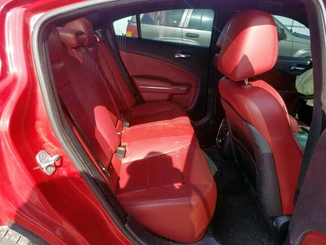 2C3CDXHGXDH502094 - 2013 DODGE CHARGER SX RED photo 6