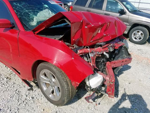 2C3CDXHGXDH502094 - 2013 DODGE CHARGER SX RED photo 9