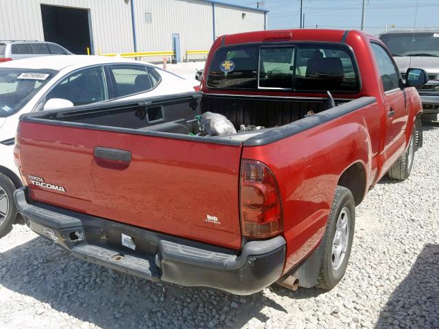 5TFNX4CN5CX017131 - 2012 TOYOTA TACOMA RED photo 4