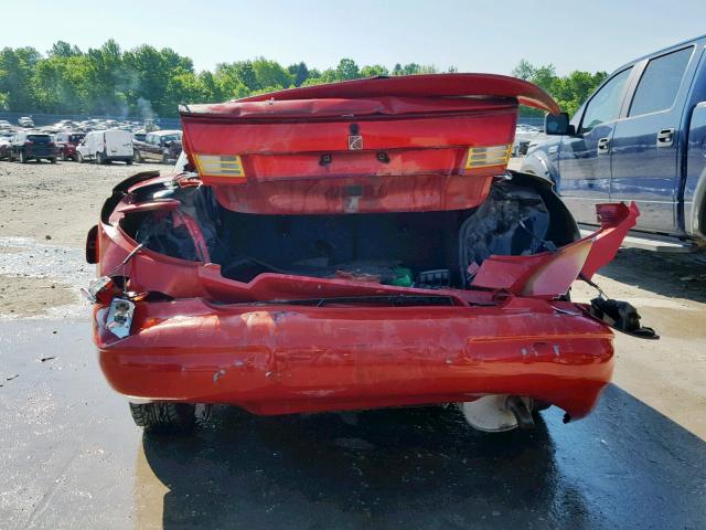 1G8ZR1279YZ162210 - 2000 SATURN SC2 RED photo 9