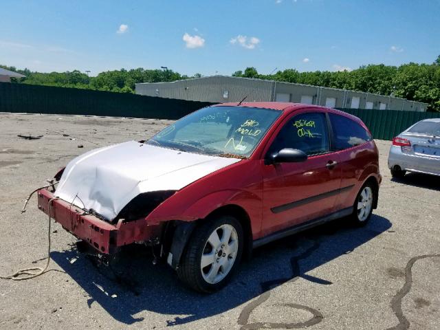 3FAFP31381R135539 - 2001 FORD FOCUS ZX3 RED photo 2