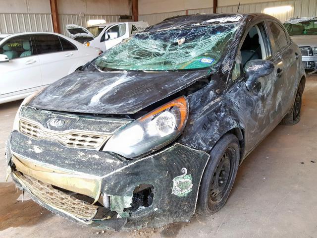 KNADN5A38D6216624 - 2013 KIA RIO EX BLACK photo 2