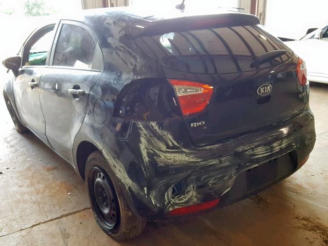 KNADN5A38D6216624 - 2013 KIA RIO EX BLACK photo 3