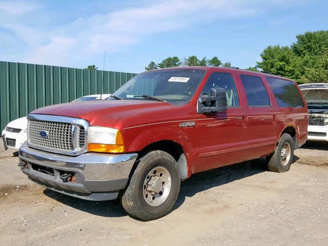 1FMNU40S3YEC71938 - 2000 FORD EXCURSION RED photo 2