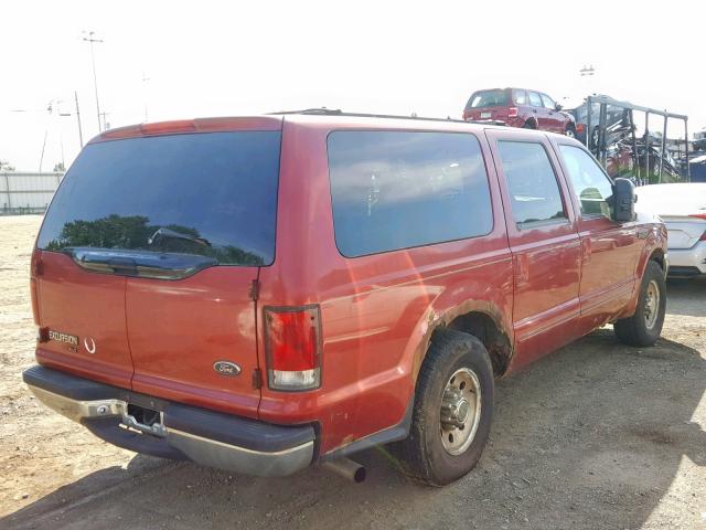 1FMNU40S3YEC71938 - 2000 FORD EXCURSION RED photo 4