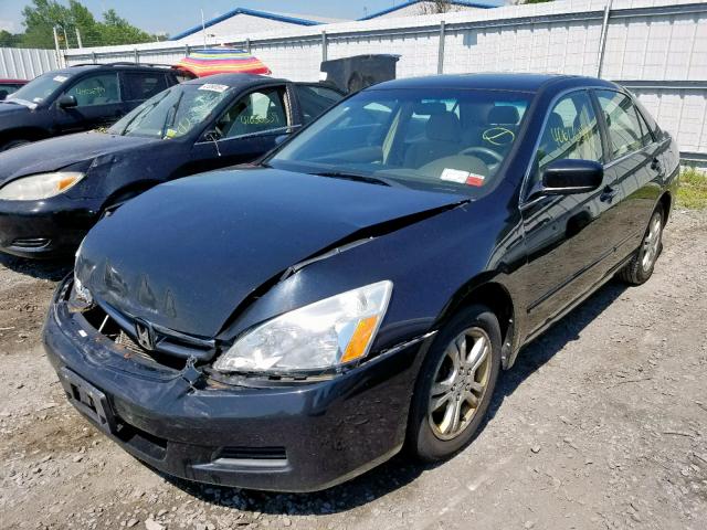 1HGCM56337A227608 - 2007 HONDA ACCORD SE BLACK photo 2