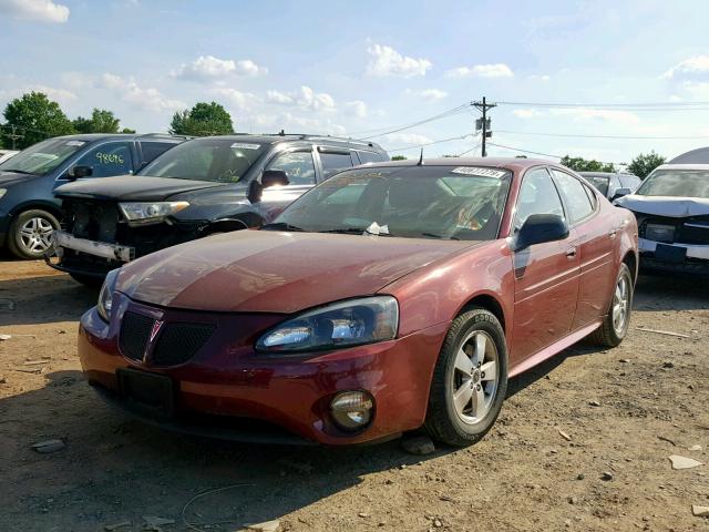2G2WP522851179552 - 2005 PONTIAC GRAND PRIX MAROON photo 2