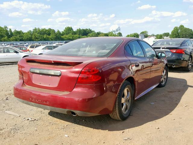 2G2WP522851179552 - 2005 PONTIAC GRAND PRIX MAROON photo 4