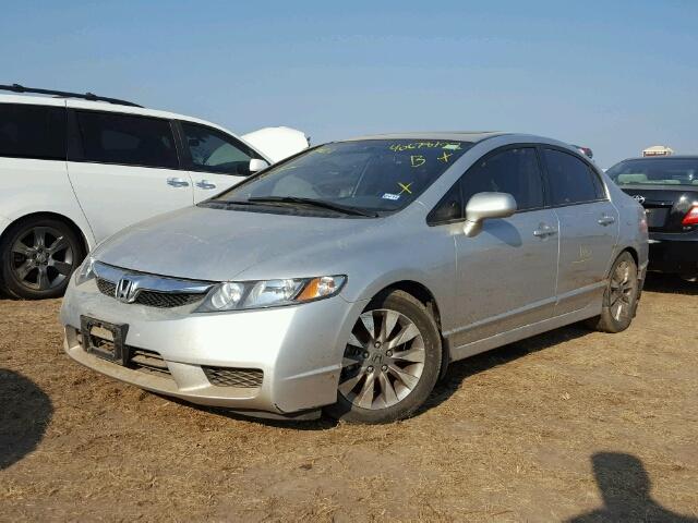 2HGFA16999H350840 - 2009 HONDA CIVIC EXL SILVER photo 2