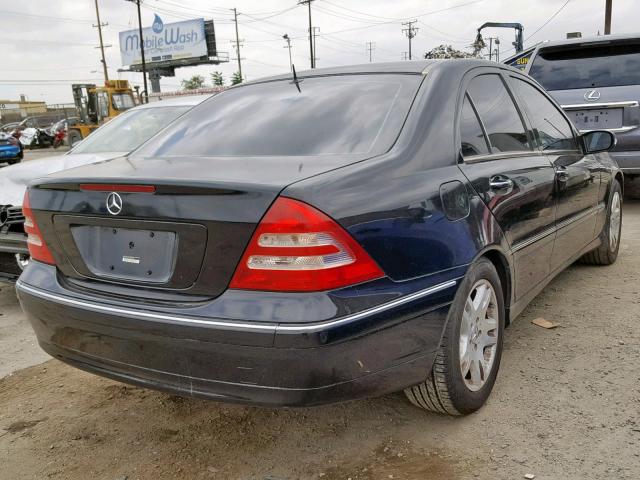 WDBRF61J02F180434 - 2002 MERCEDES-BENZ C 240 BLACK photo 4