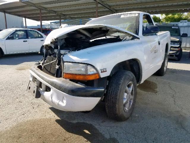 1B7FL26X8YS759884 - 2000 DODGE DAKOTA WHITE photo 2