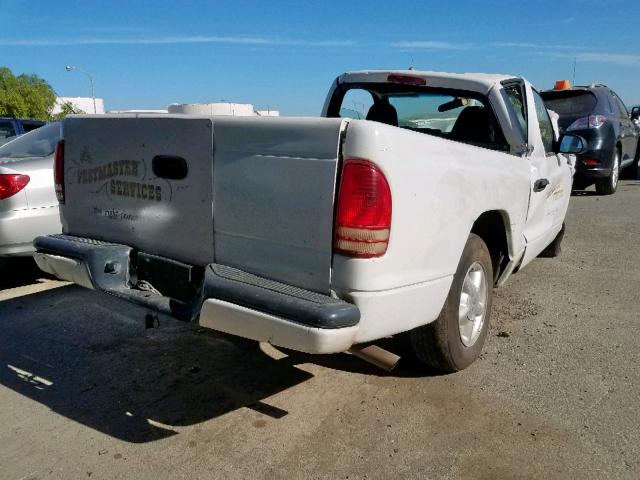 1B7FL26X8YS759884 - 2000 DODGE DAKOTA WHITE photo 4