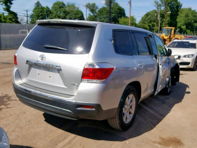 5TDBK3EH2CS117714 - 2012 TOYOTA HIGHLANDER SILVER photo 4