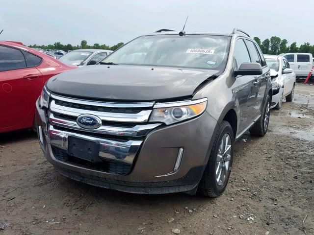 2FMDK3JC5CBA80237 - 2012 FORD EDGE SEL GRAY photo 2