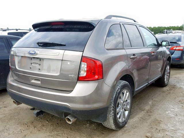 2FMDK3JC5CBA80237 - 2012 FORD EDGE SEL GRAY photo 4