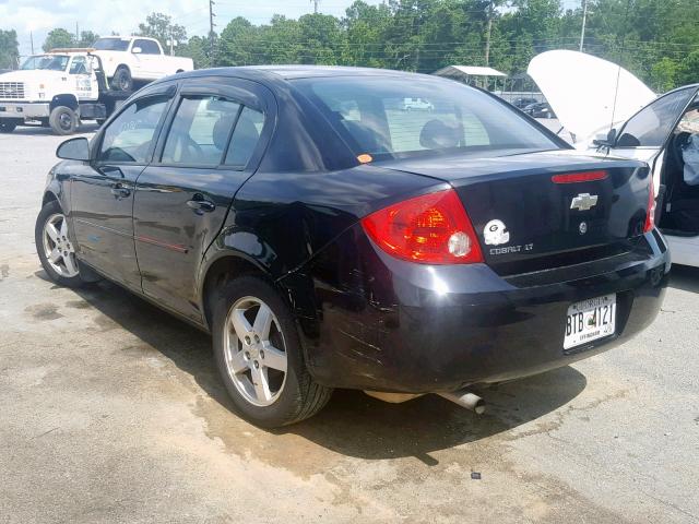 1G1AF5F57A7167685 - 2010 CHEVROLET COBALT 2LT BLACK photo 3