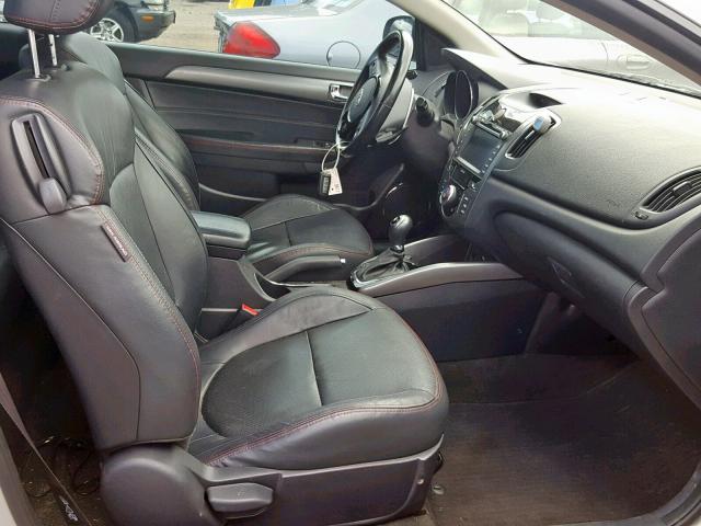 KNAFW6A36D5707629 - 2013 KIA FORTE SX SILVER photo 5