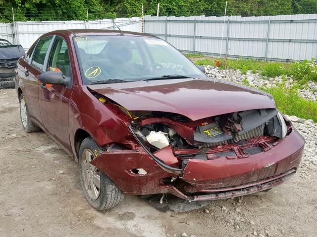 1FAFP34NX7W354120 - 2007 FORD FOCUS ZX4 BURGUNDY photo 1