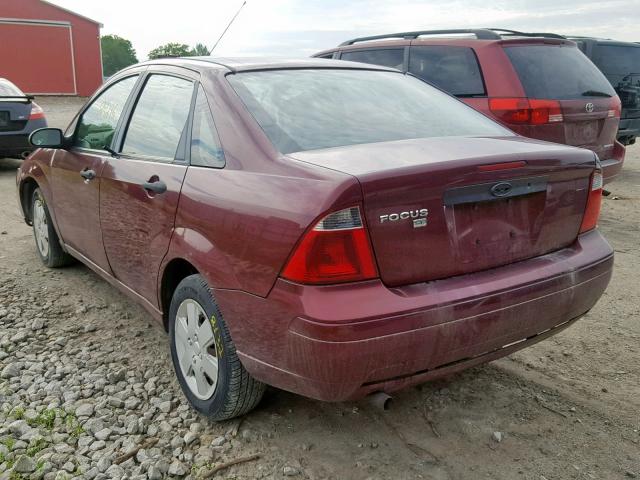 1FAFP34NX7W354120 - 2007 FORD FOCUS ZX4 BURGUNDY photo 3