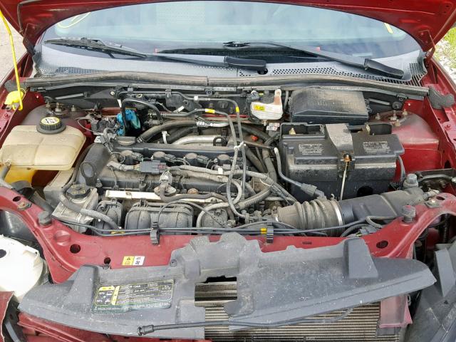 1FAFP34NX7W354120 - 2007 FORD FOCUS ZX4 BURGUNDY photo 7