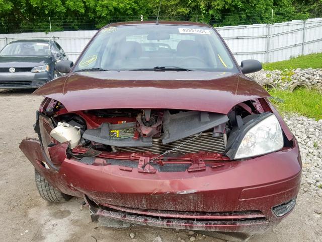 1FAFP34NX7W354120 - 2007 FORD FOCUS ZX4 BURGUNDY photo 9