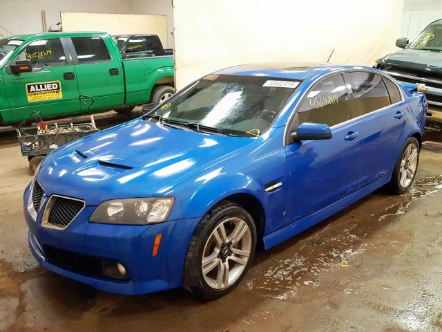 6G2ER57719L222254 - 2009 PONTIAC G8 BLUE photo 2