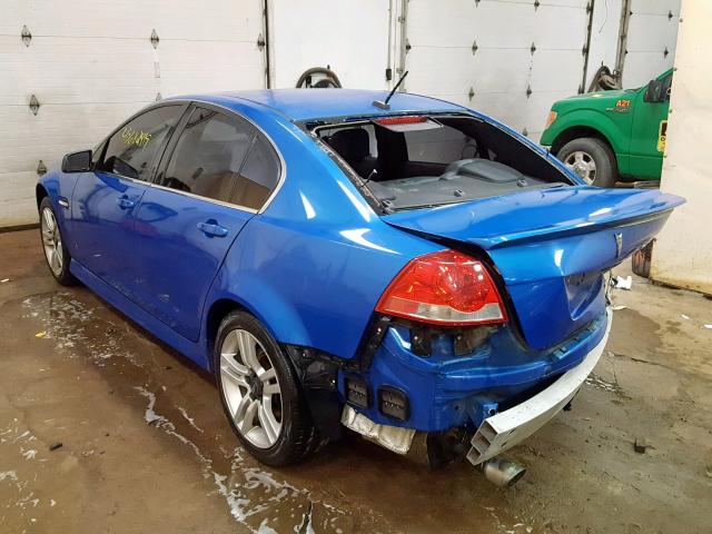 6G2ER57719L222254 - 2009 PONTIAC G8 BLUE photo 3