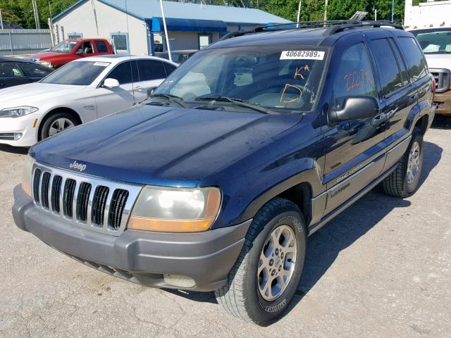 1J4GW48S91C687189 - 2001 JEEP GRAND CHER BLUE photo 2