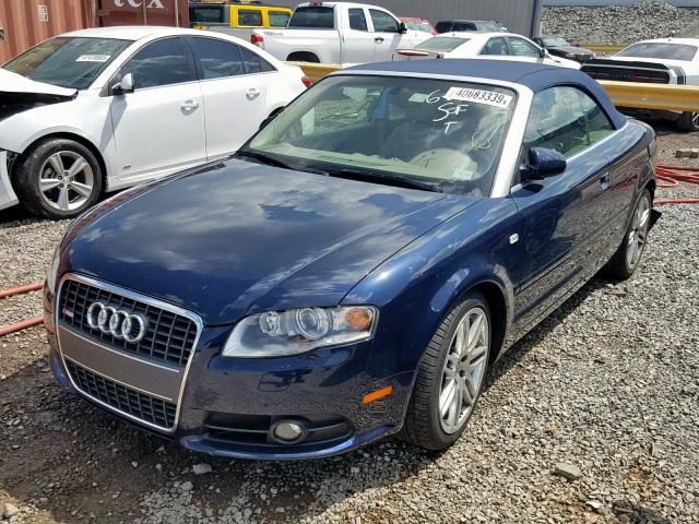 WAUAF48H89K008530 - 2009 AUDI A4 2.0T CA BLUE photo 2