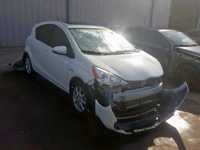 JTDKDTB36E1084218 - 2014 TOYOTA PRIUS C WHITE photo 1