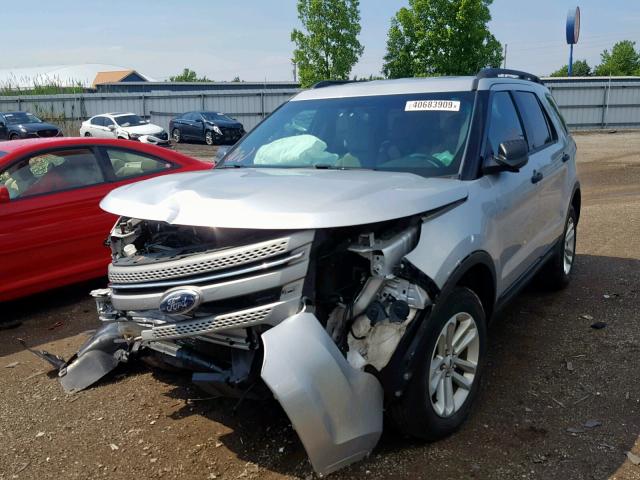 1FM5K8B83FGC47333 - 2015 FORD EXPLORER SILVER photo 2