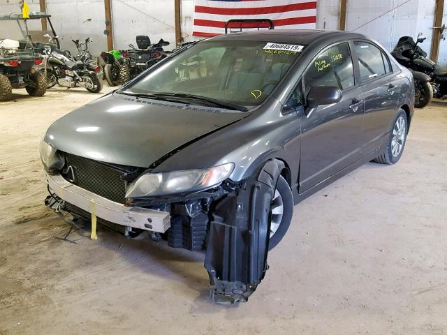 19XFA16859E007119 - 2009 HONDA CIVIC EX GRAY photo 2