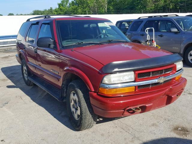 1GNDT13XX4K111504 - 2004 CHEVROLET BLAZER MAROON photo 1