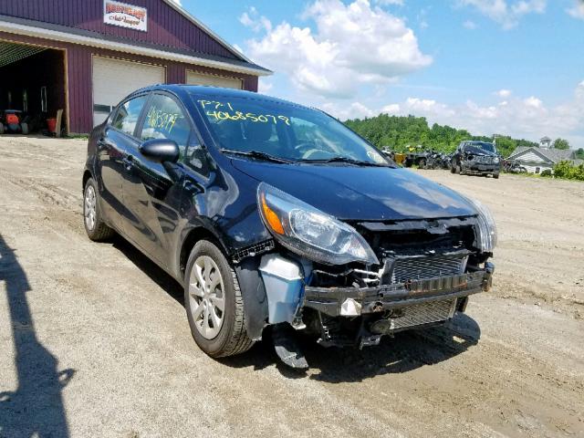 KNADM4A38E6354355 - 2014 KIA RIO LX BLACK photo 1