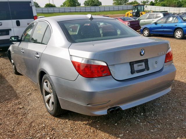 WBANE53557CY05431 - 2007 BMW 525 I SILVER photo 3