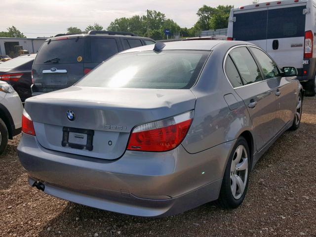 WBANE53557CY05431 - 2007 BMW 525 I SILVER photo 4