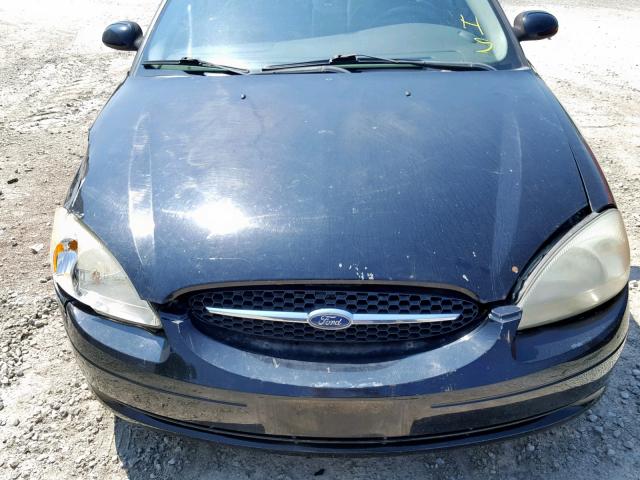 1FAFP55U32A172282 - 2002 FORD TAURUS SES BLACK photo 7