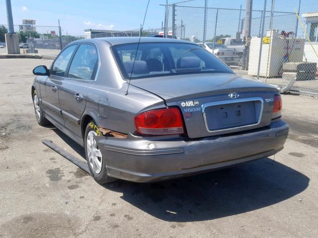 KMHWF25S22A542823 - 2002 HYUNDAI SONATA GL GRAY photo 3