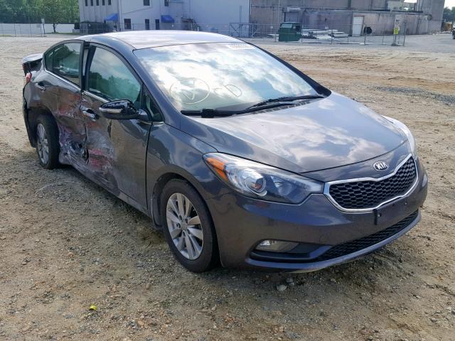 KNAFX4A8XE5128013 - 2014 KIA FORTE EX GRAY photo 1