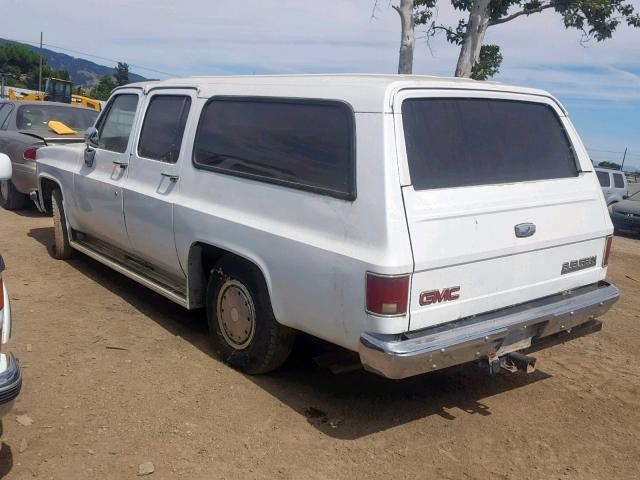 1GKGR26N6KF500283 - 1989 GMC SUBURBAN R WHITE photo 3