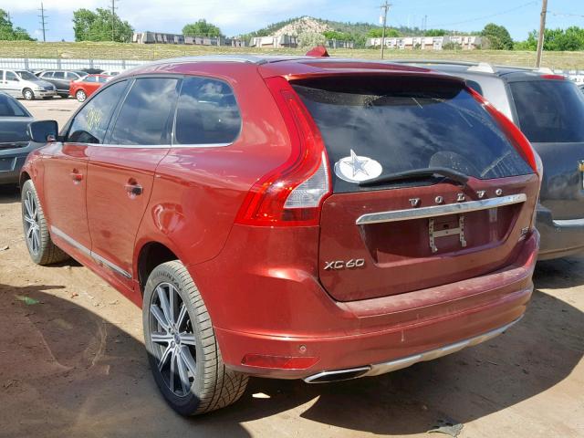 YV4612RK1F2721090 - 2015 VOLVO XC60 T5 MAROON photo 3