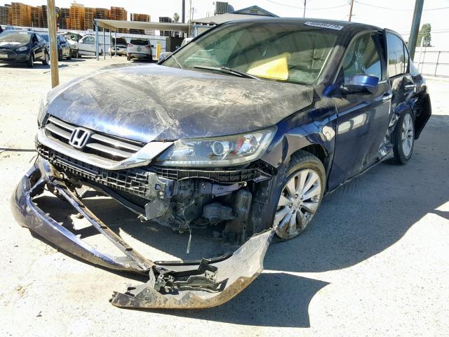 1HGCR2F80DA173742 - 2013 HONDA ACCORD EXL BLUE photo 2