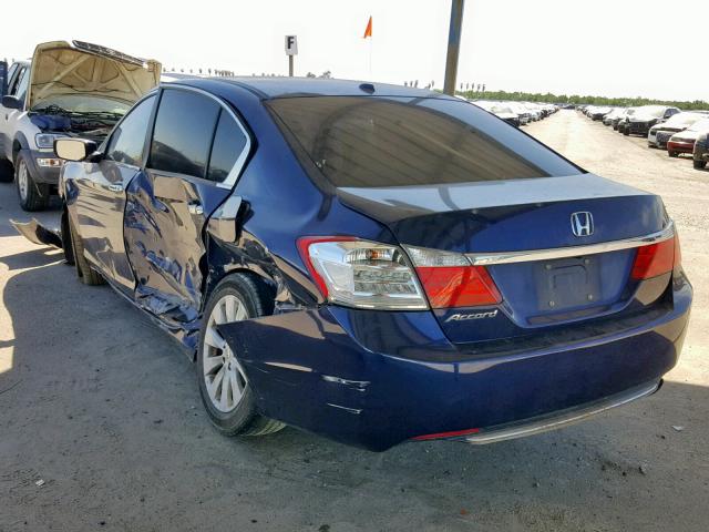 1HGCR2F80DA173742 - 2013 HONDA ACCORD EXL BLUE photo 3