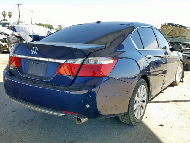 1HGCR2F80DA173742 - 2013 HONDA ACCORD EXL BLUE photo 4