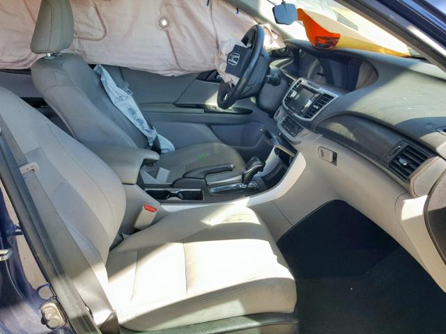 1HGCR2F80DA173742 - 2013 HONDA ACCORD EXL BLUE photo 5