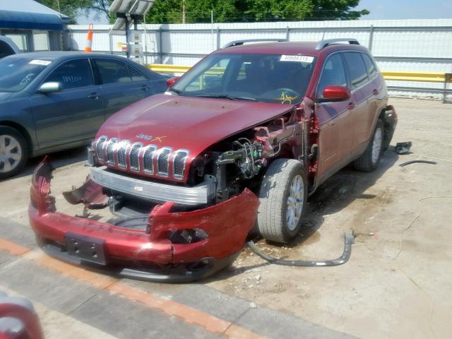 1C4PJMCS7EW297756 - 2014 JEEP CHEROKEE L RED photo 2