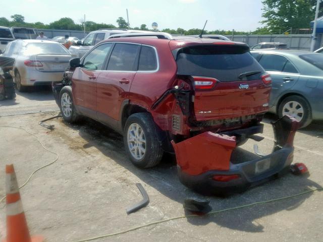 1C4PJMCS7EW297756 - 2014 JEEP CHEROKEE L RED photo 3